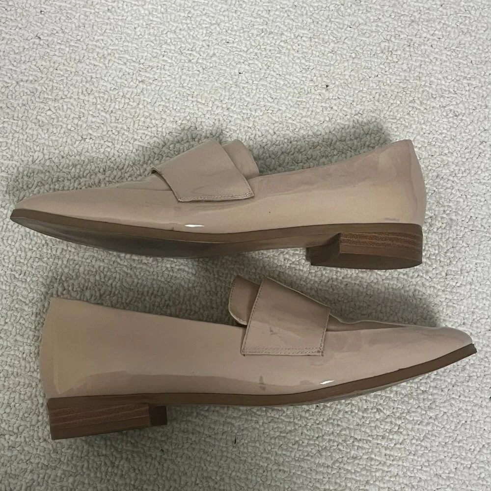2/$30 Halogen Nude Patent Leather Loafers 8.5M
